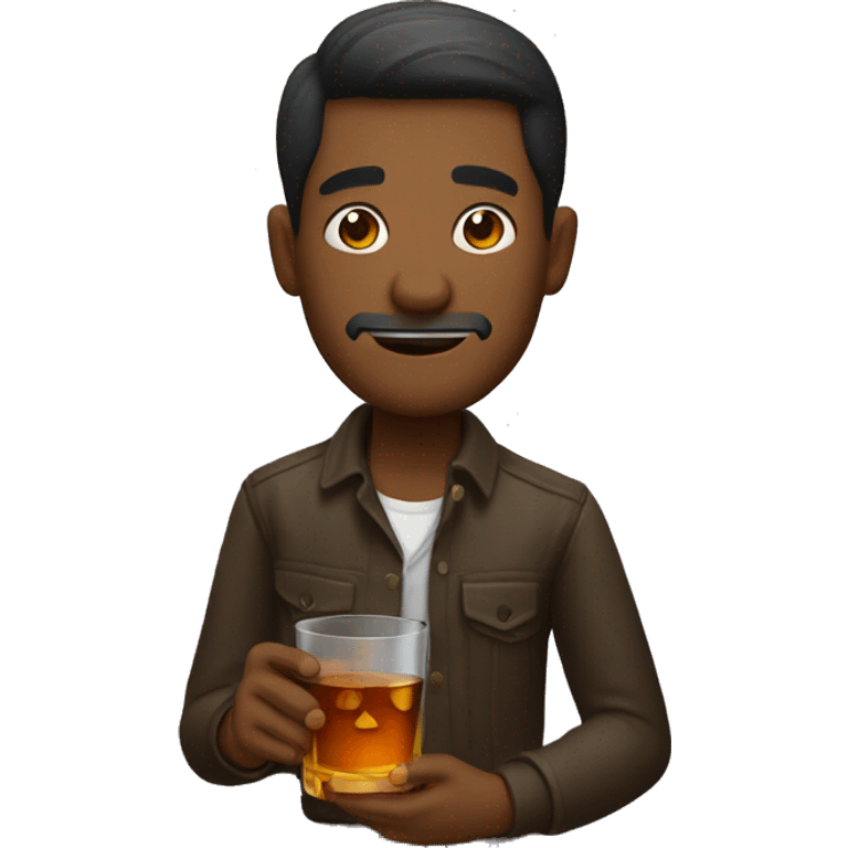 Guy drinking whiskey emoji