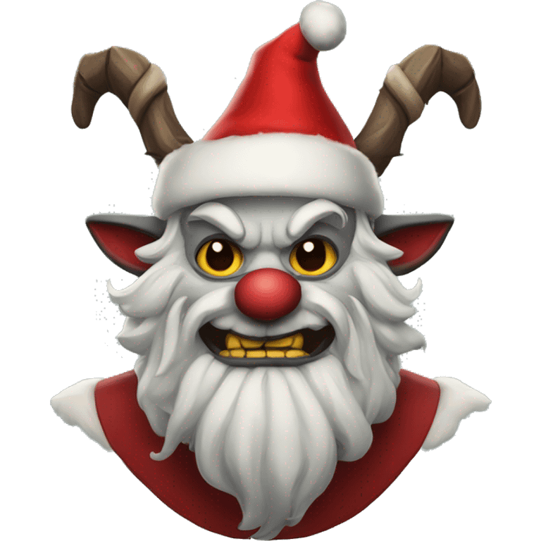 Krampus dressed as santa emoji