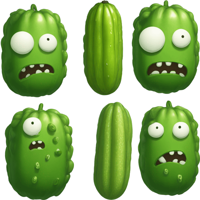 rick from rick and morty as a pickle emoji