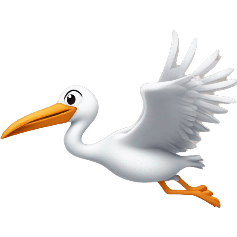 stork flying with a baby  emoji