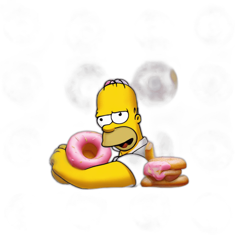 homer simpson in a donut emoji