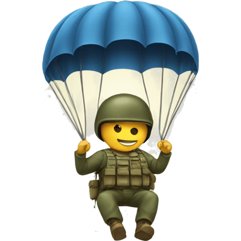 soldier on a parachute emoji