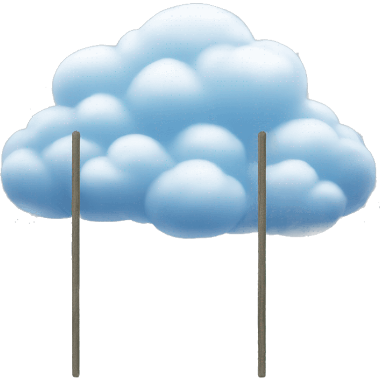 clouds with feet fencing emoji