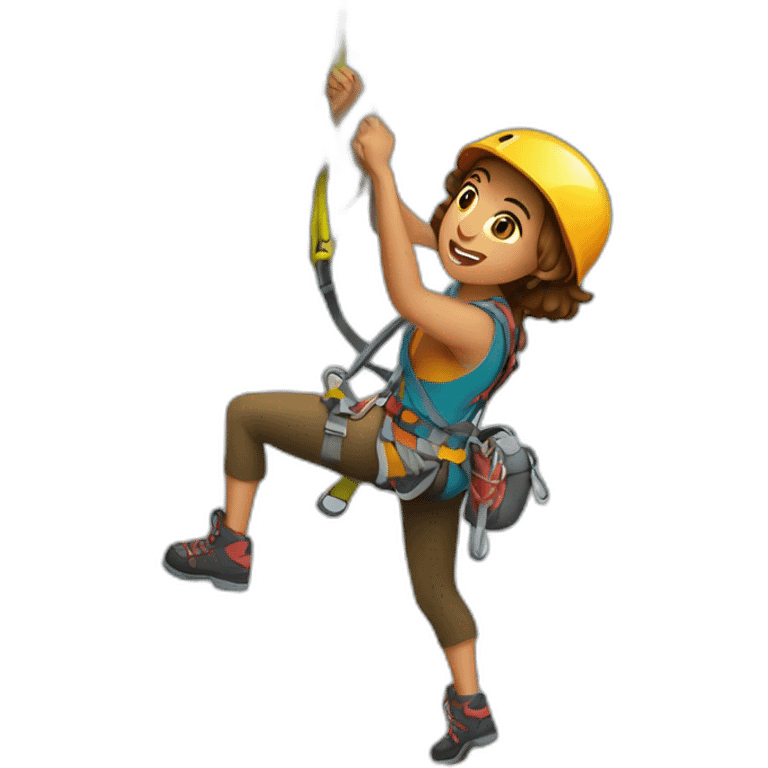 rock climbing heroine emoji