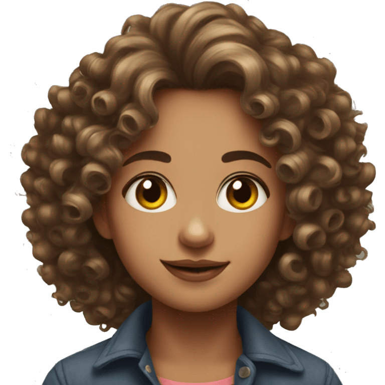 beautiful curly hair portrait portrait emoji