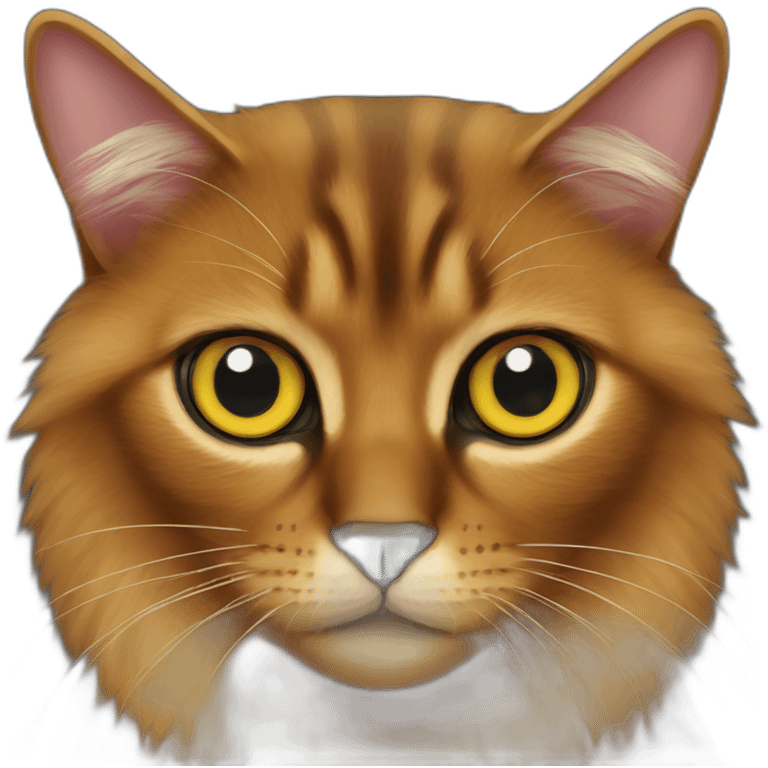 somali cat with evil eyes emoji