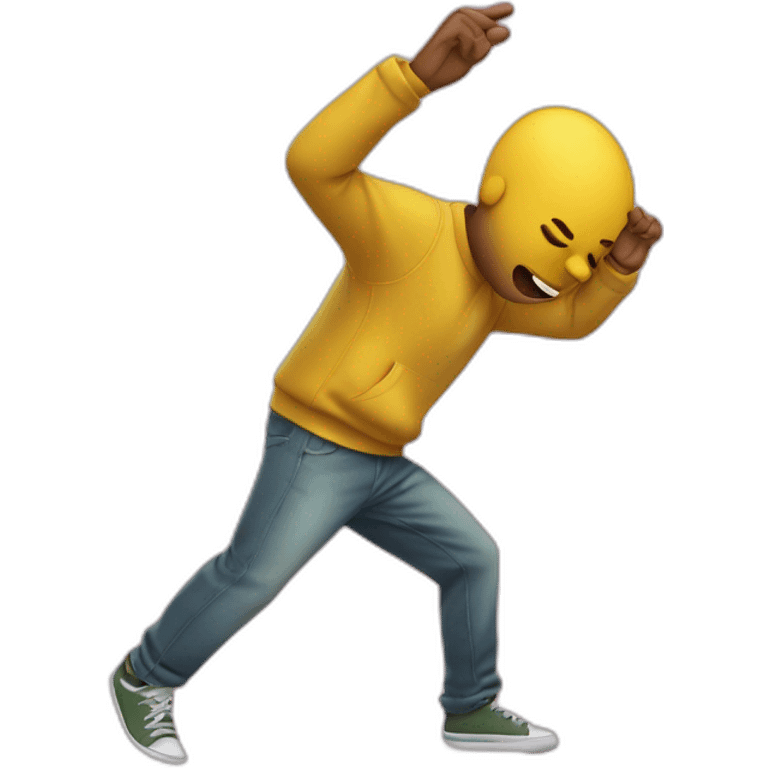 Humain qui fait un dab emoji