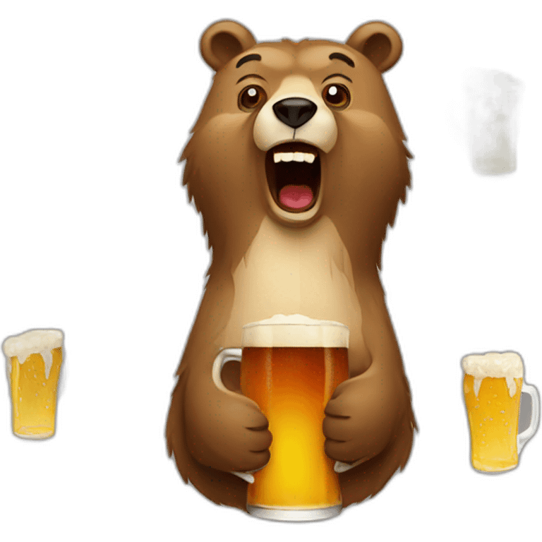 bear whit beer emoji