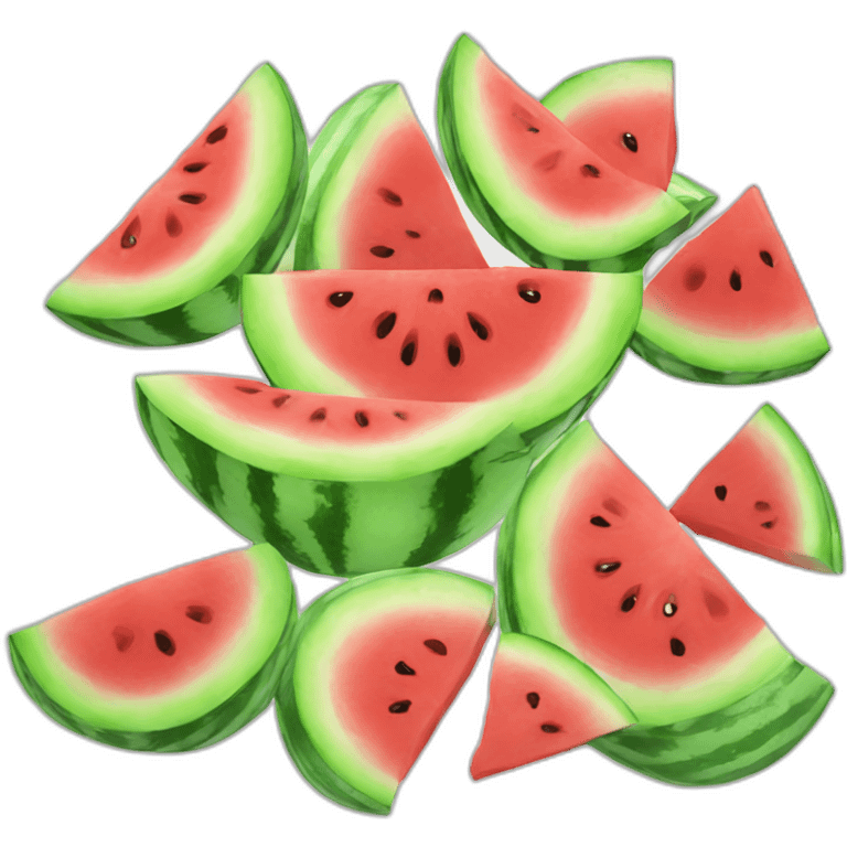 cute watermelon charcter emoji