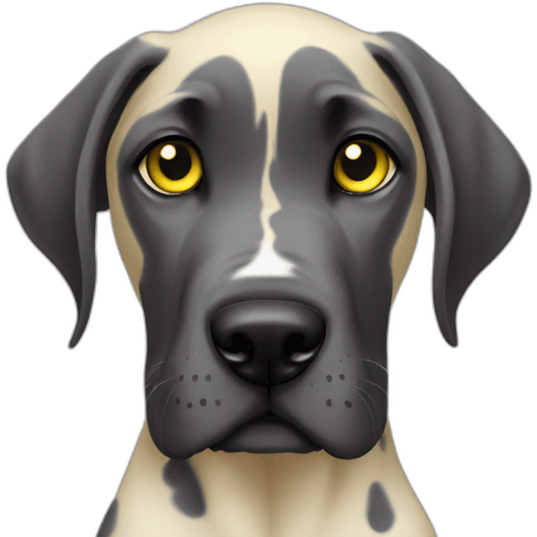 Great Dane Puppy green/ yellow eyes emoji