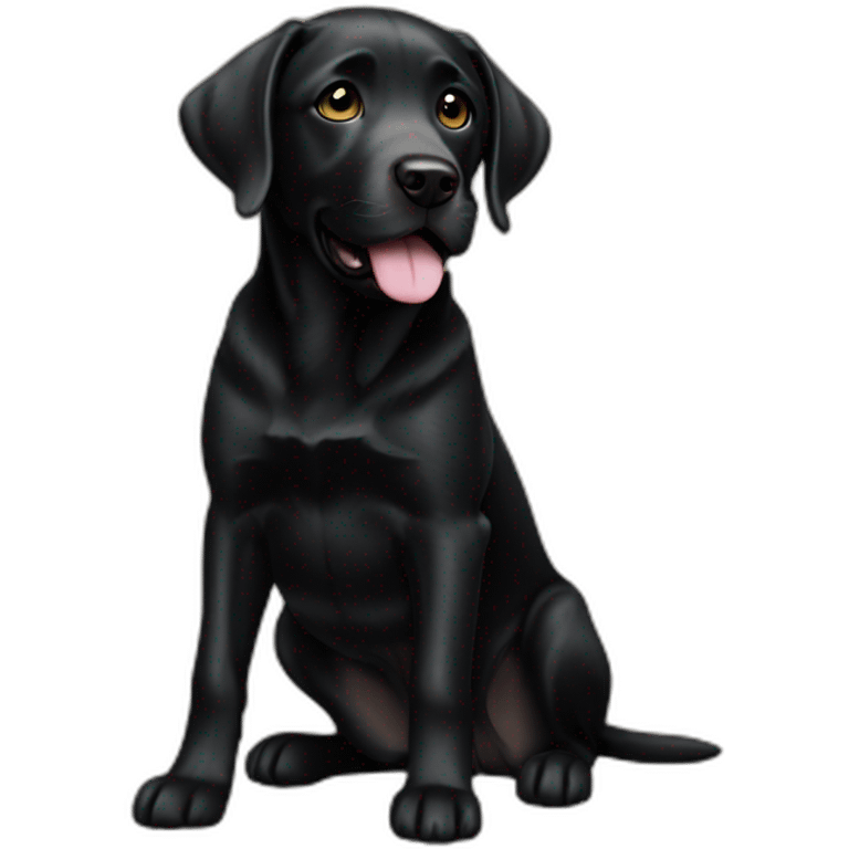 black labrador gold emoji