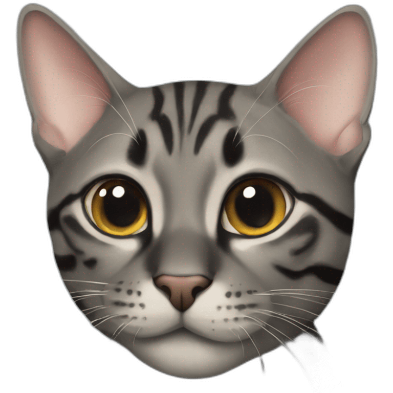 charcoal bengal cat emoji