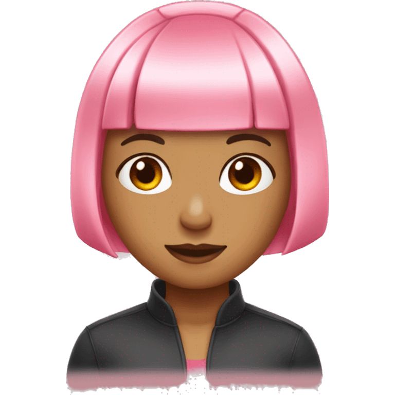 Short pink bob with bangs emoji