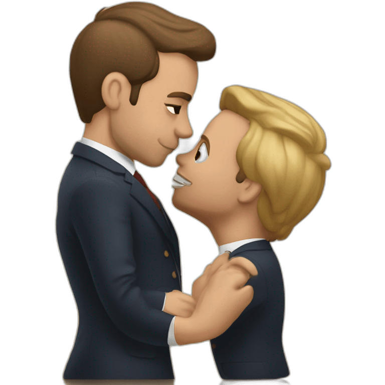 macron and poutine kissing emoji