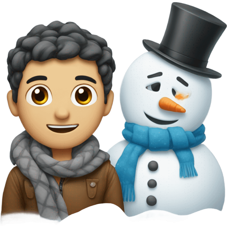 snow, snowman, winter emoji