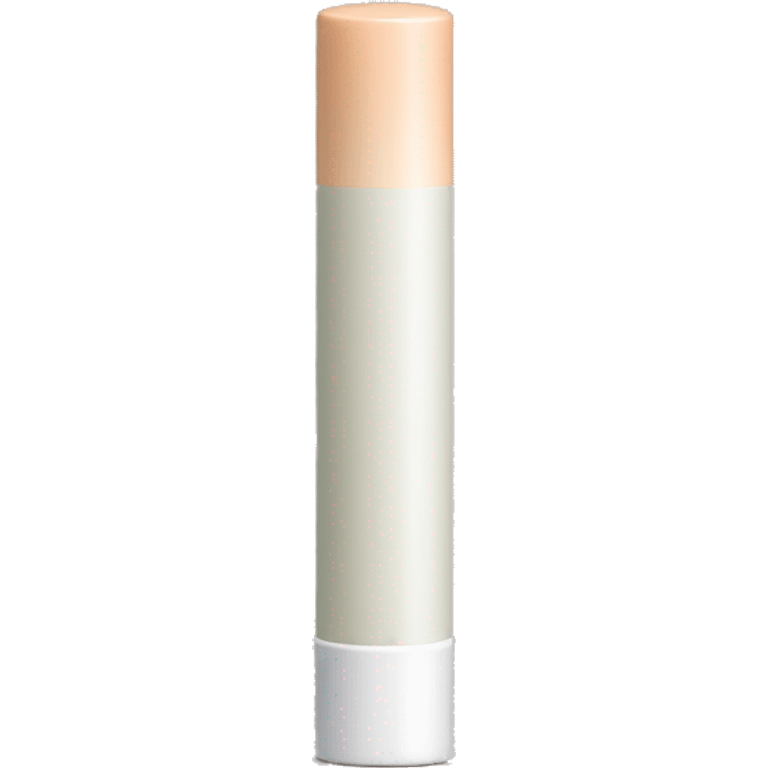 A sleek, minimal lip balm tube with a subtle glossy sheen and muted colors. emoji