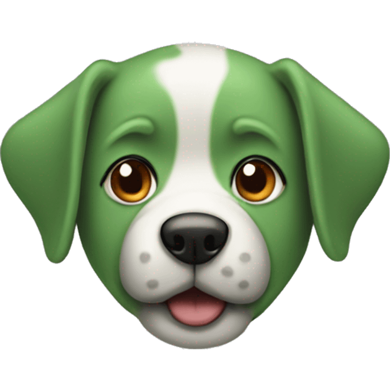 Green dog emoji