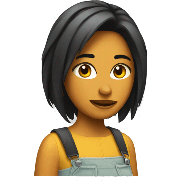 chica rezado emoji