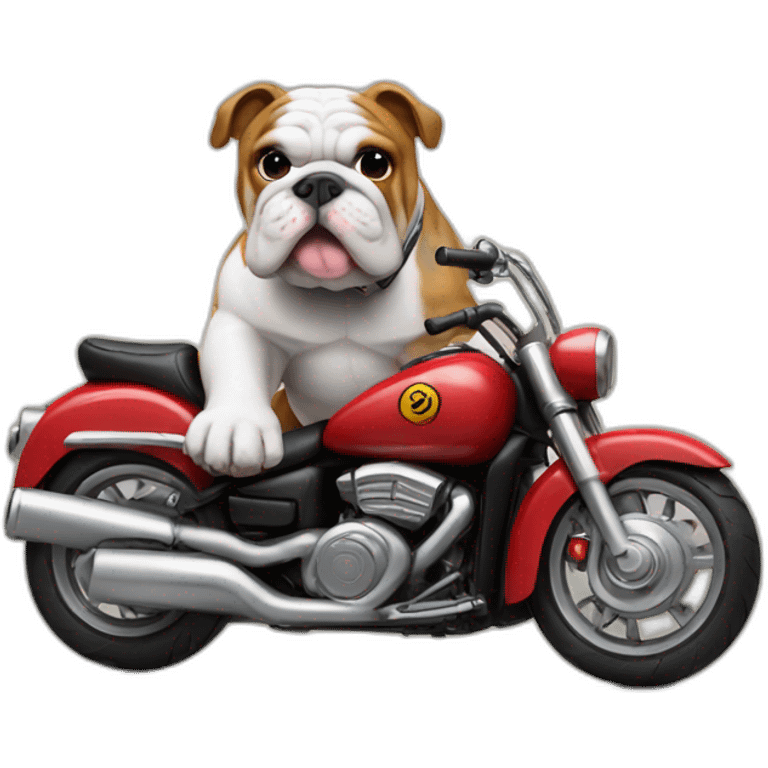 Bulldog on a motorcycle  emoji