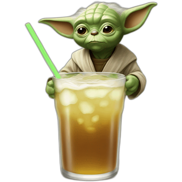 Yoda drink a bear emoji