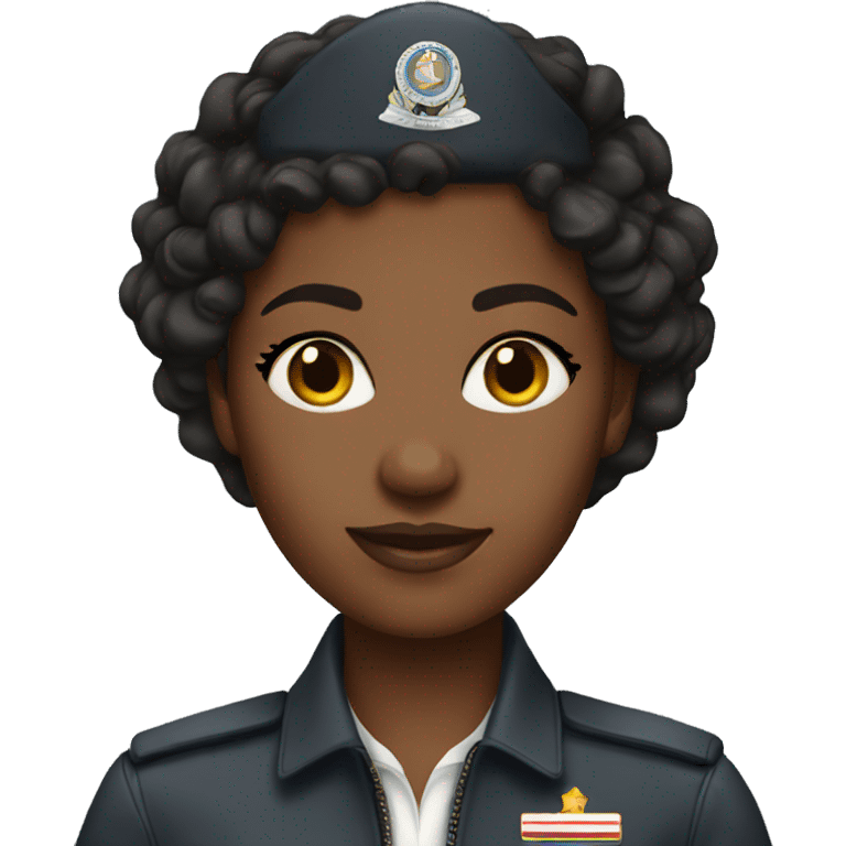 black female pilot emoji