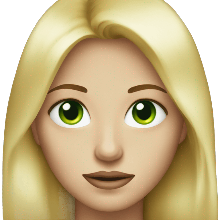 Green-eyed fatal blonde emoji