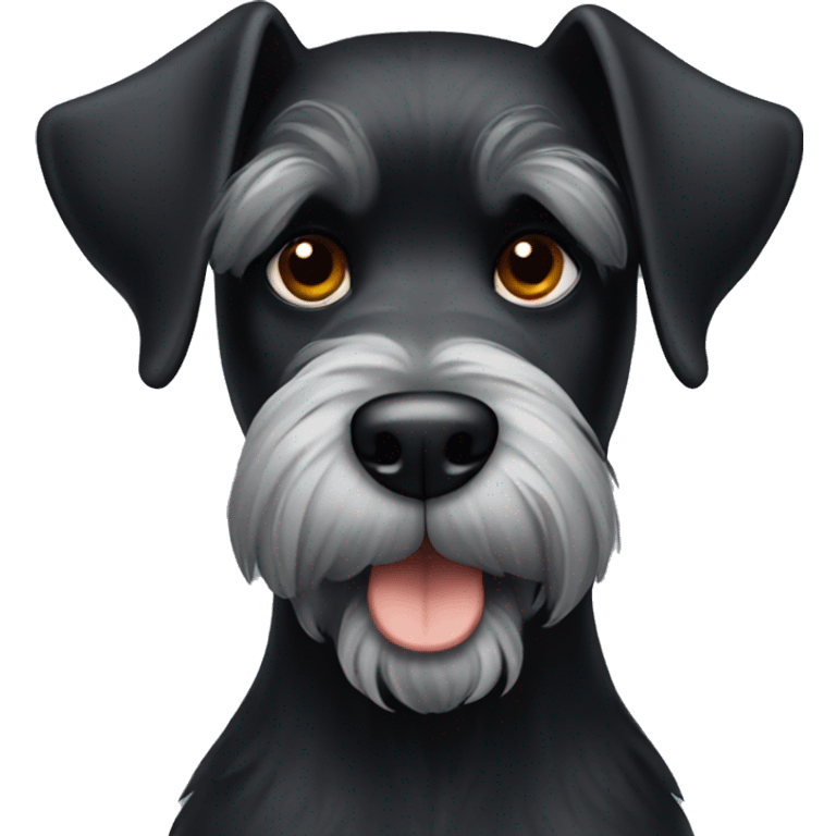 Black Schnauzer dog emoji