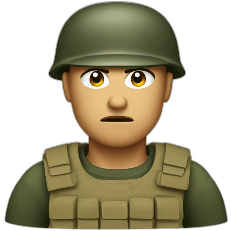 Angry soldier emoji