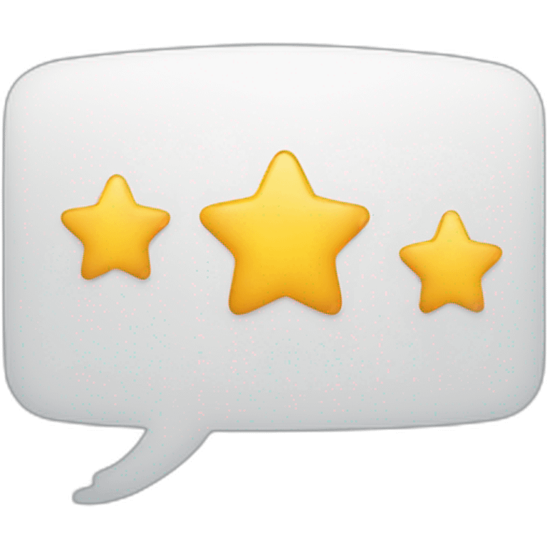 chat box with 3 stars emoji