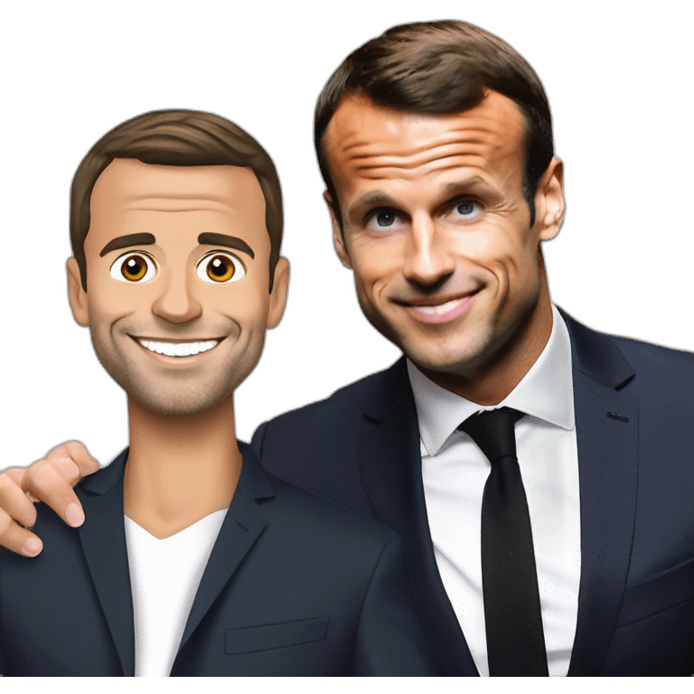 Emmanuel macron qui embrasse ronaldo emoji