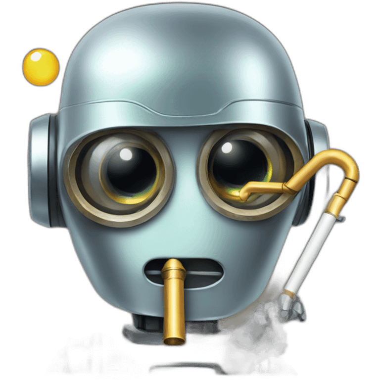 robot with party flute emoji