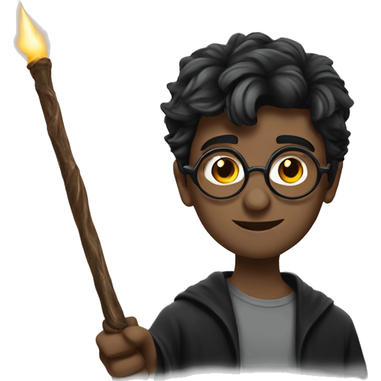 Harry potter with wand emoji