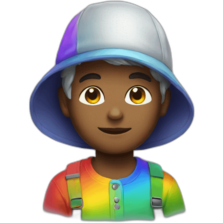 rainbow artist boy emoji