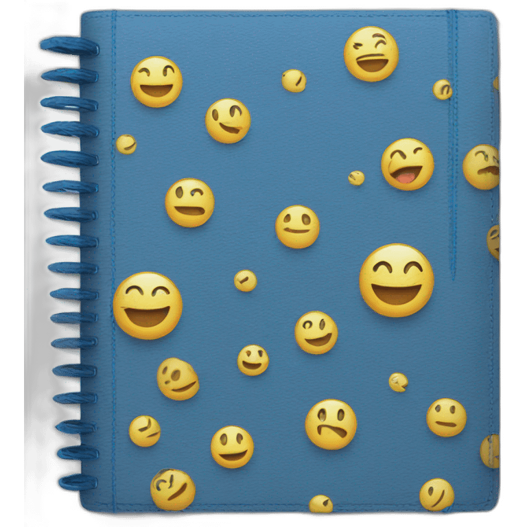 couverture agenda bleu emoji