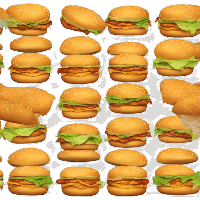 chicken burger emoji