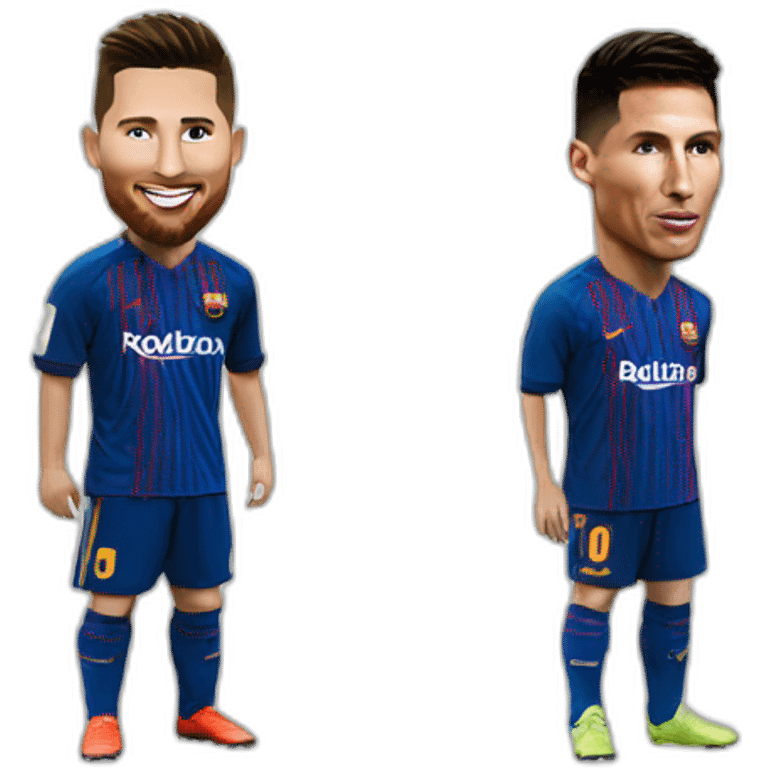 Ronaldo Ronaldo with messi  emoji