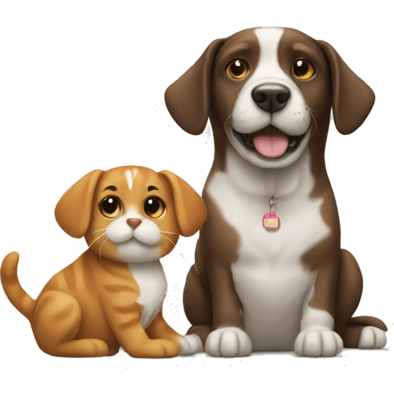 dog and cat friend emoji