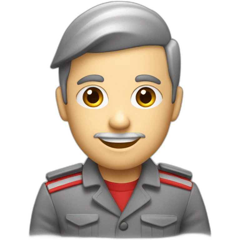 conducteur de train gris rouge qui dit bonjour emoji