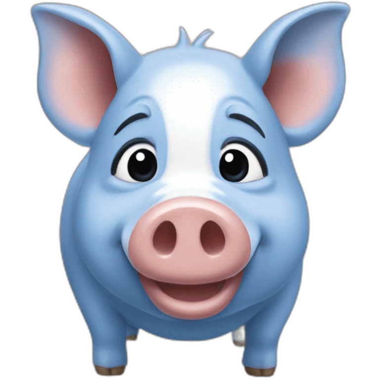 Cochon bleu emoji