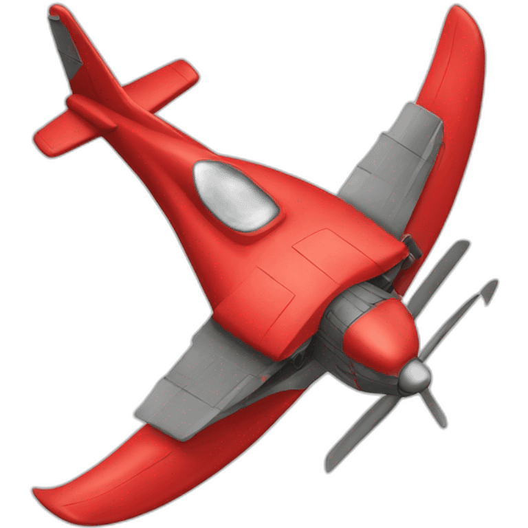 red rotor plane emoji