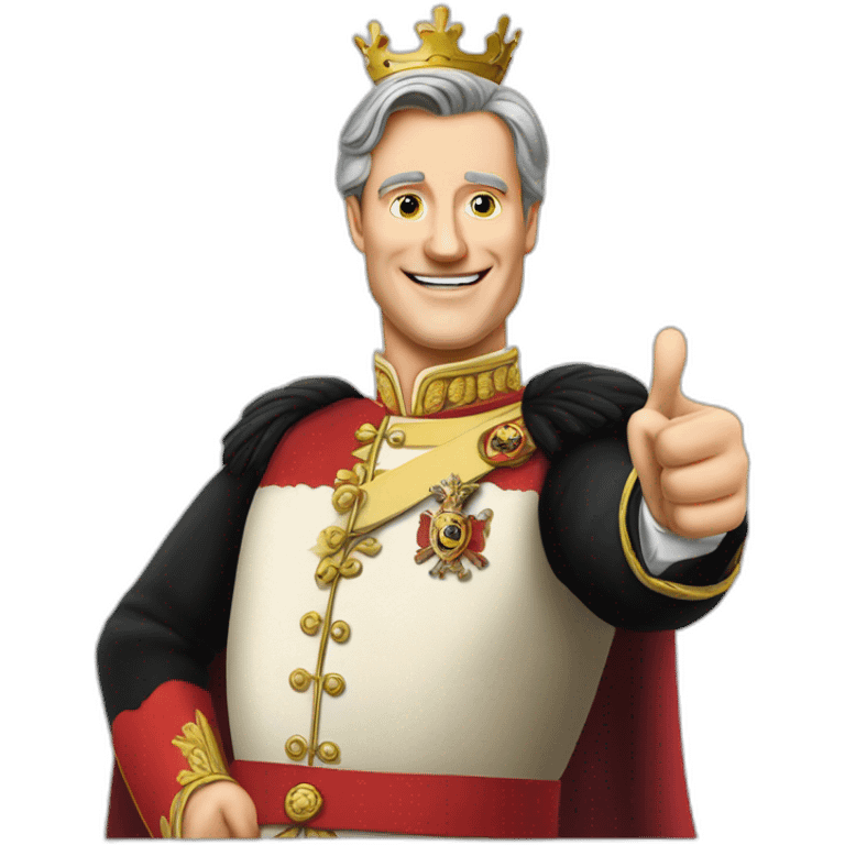 belgian King Philippe thumbs up emoji