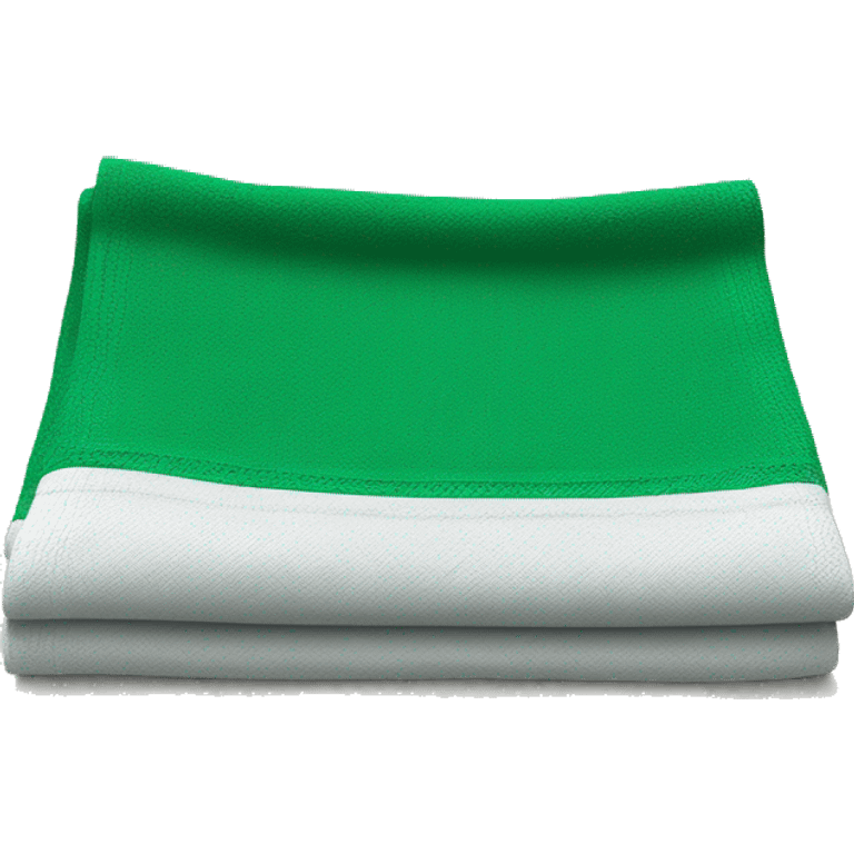 Realistic folded emerald green dish towel emoji