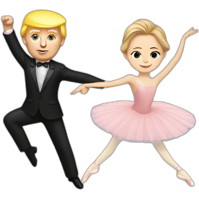 Trump and Putin as ballet dancers emoji