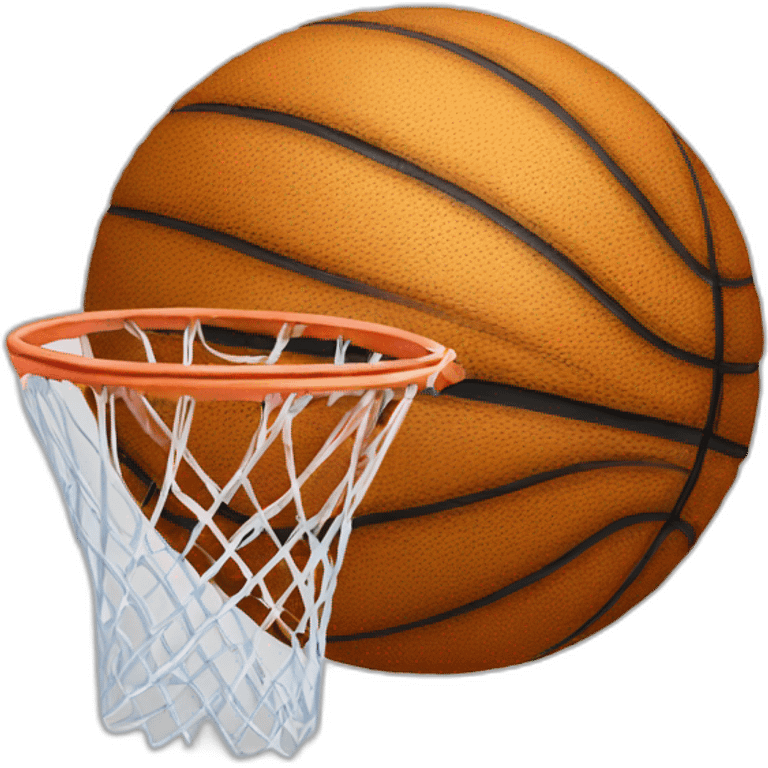 Ballon de basket en cœur emoji