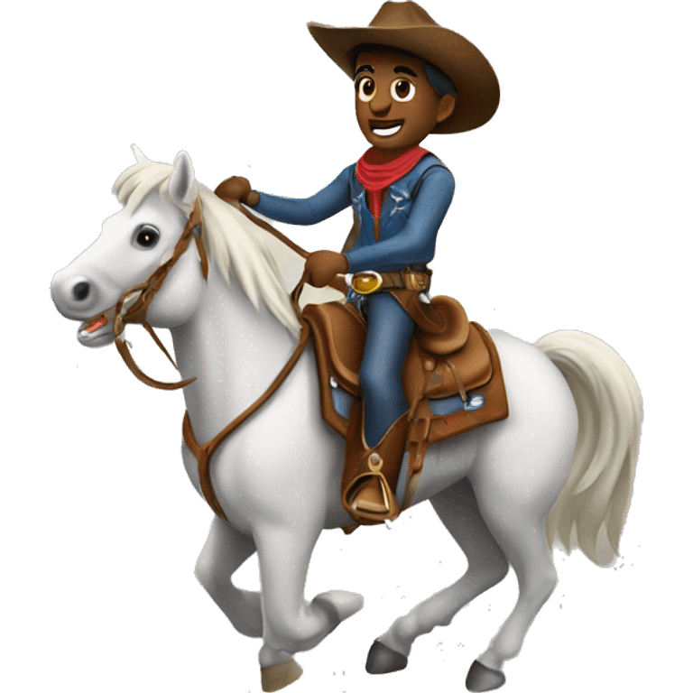 Cowboy riding horse emoji