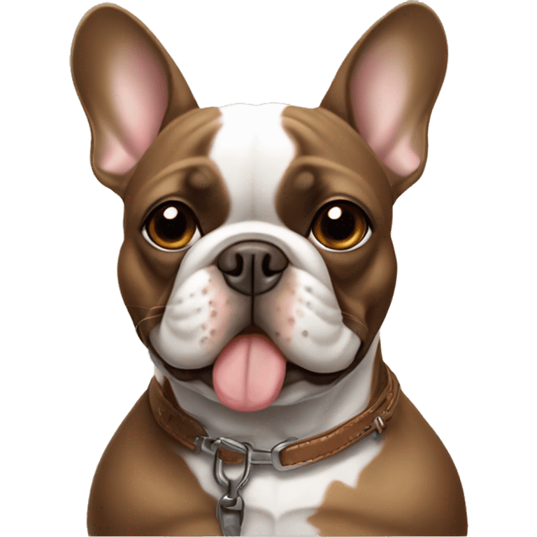 French Bulldog in Brown with chewing gun emoji