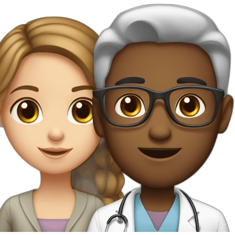 Jewish girl friendship with ophthalmologist Arabic boy emoji