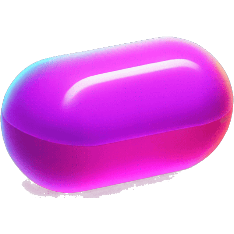 Neon colored pill emoji