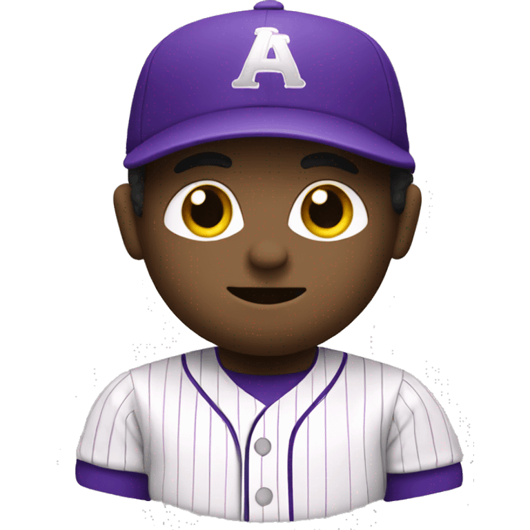 one purple and white baseball emoji