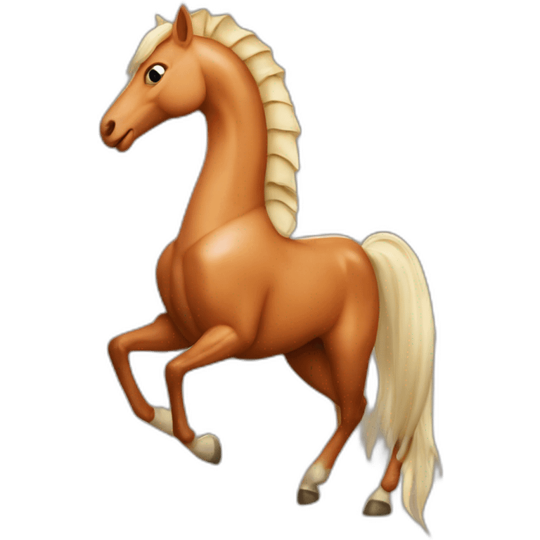 Crevette sur cheval emoji